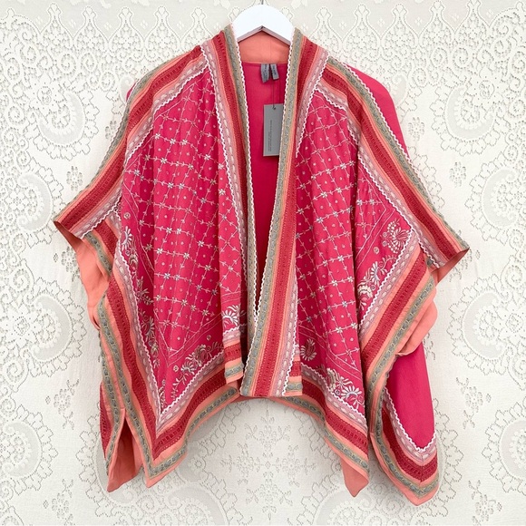 Anthropologie Bl^nk London Embroidered Kimono Shrug - Picture 1 of 14